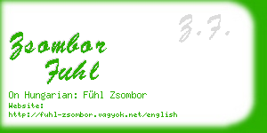 zsombor fuhl business card
